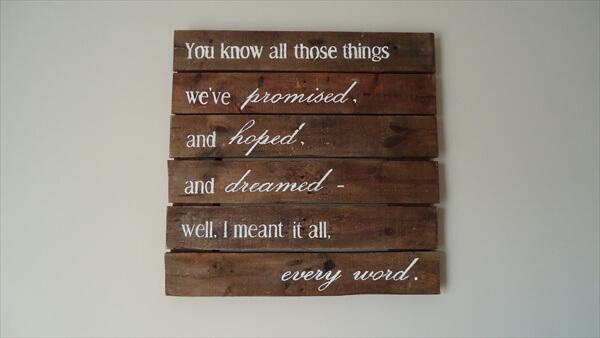 Diy Wall Art Wooden Pallet Wall Decoration 101 Pallets