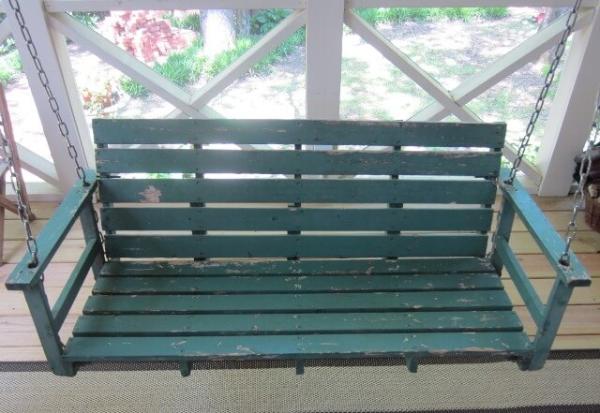 pallet porch swing bench