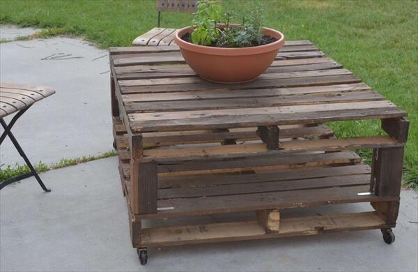 table en palettes pour extérieur