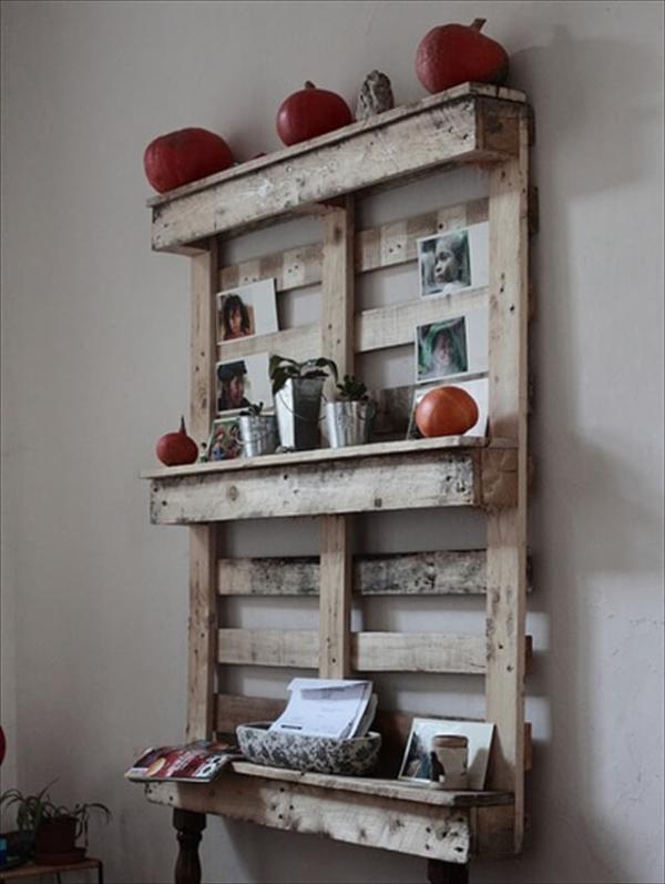 wooden pallet shelves