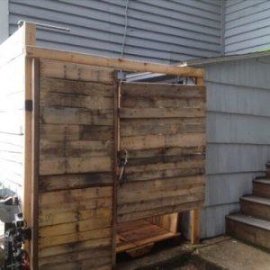 Outdoor Shower from Pallets