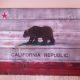 California State Flag from Wooden Pallet