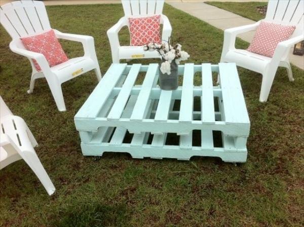 pallet table and chair