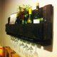 wooden pallet wine rack