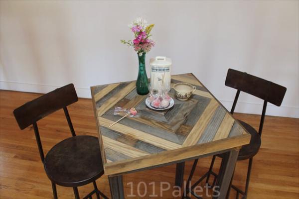 Kitchen Table Made of Barn Wood and Pallets