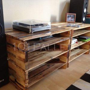 Pallet Media Console Table