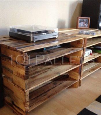 Pallet Media Console Table