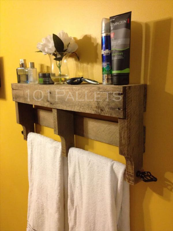  Pallet  Towel Rack  for Bathroom 101 Pallets