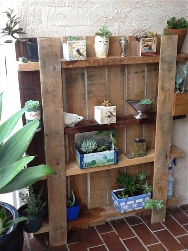 DIY Pallet Shelves