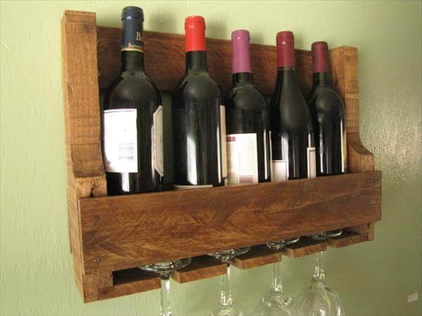 Recycled Pallet Wine Rack