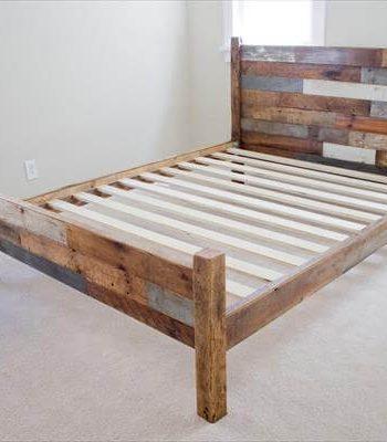Pallet and Barn Wood Queen Bed