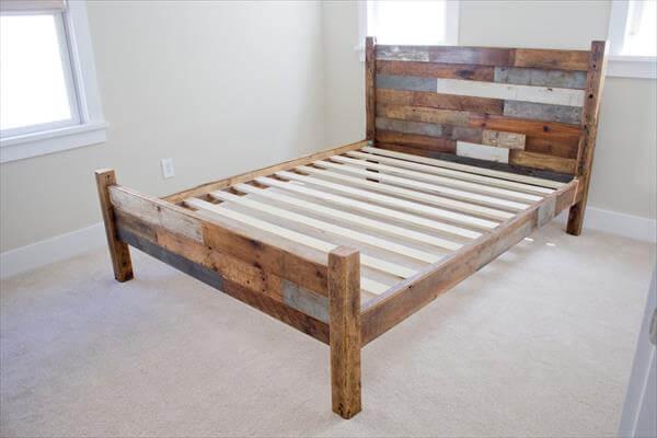 Pallet and Barn Wood Queen Bed