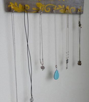 Upcycled Pallet Necklace Hanger