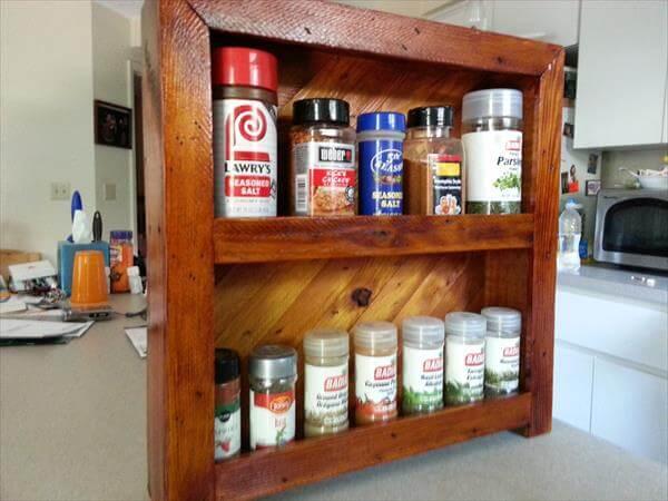 Recycled Pallet Spice Rack