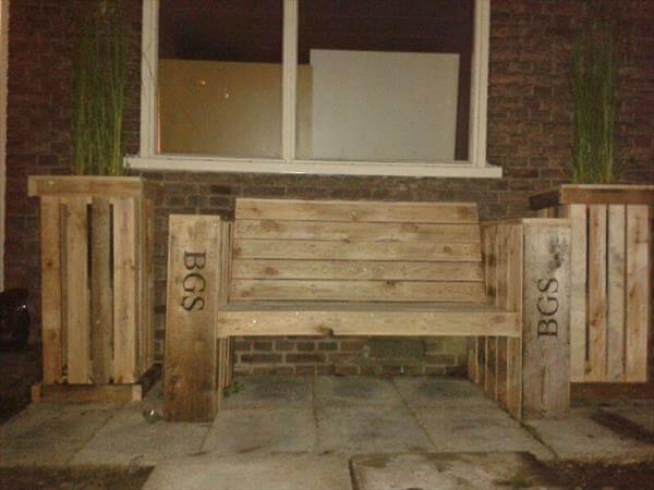 Planter Boxes with bench