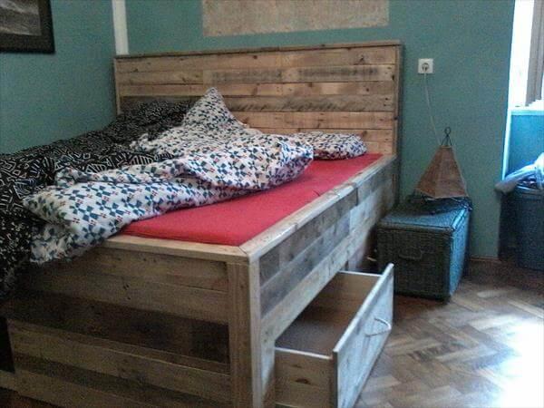 Pallet bed with dog bed clearance underneath