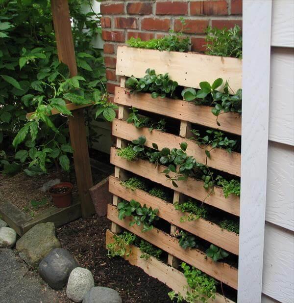 Diy Herb Garden Made Of Pallets 101 Pallets