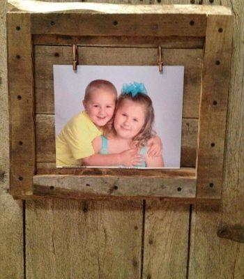 recycled pallet picture frame