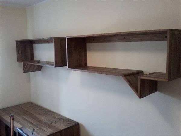 wall shelves out of pallets