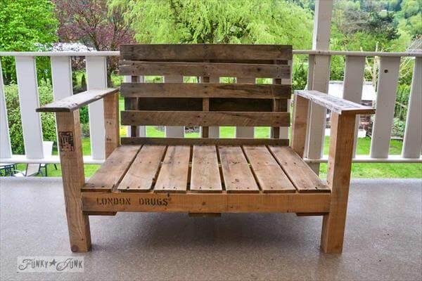 Diy Comfortable Wooden Pallet Patio Chair 101 Pallets