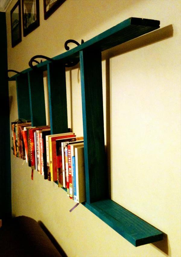 Pallet Ladder Bookshelf