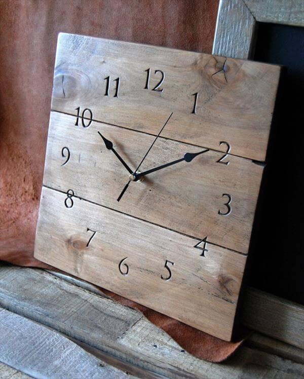diy pallet clock