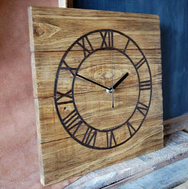 pallet wall clock