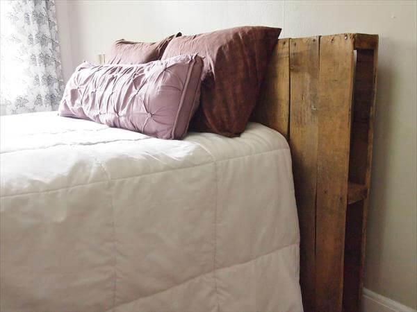 recycled pallet headboard