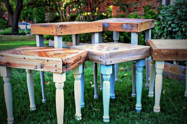 reclaimed pallet tables