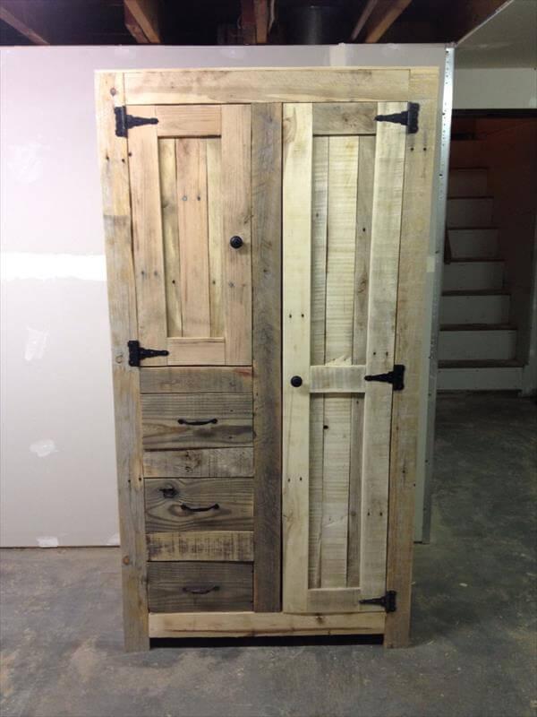 recycled pallet cabinet
