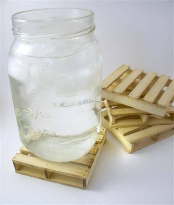 recycled pallet coasters