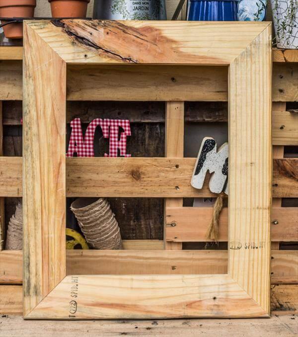 recycled pallet picture frame