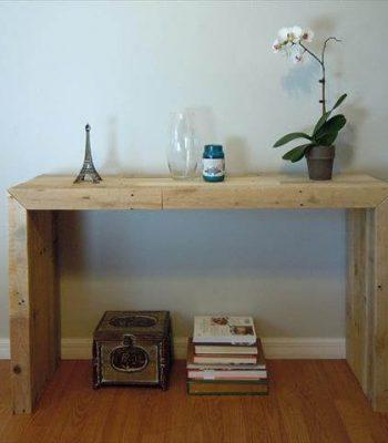 recycled pallet console table