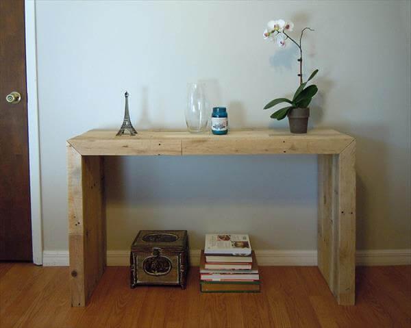 Diy Pallet Console Table 101 Pallets, How To Build A Console Table From Pallets