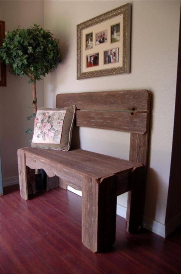 recycled pallet bench 