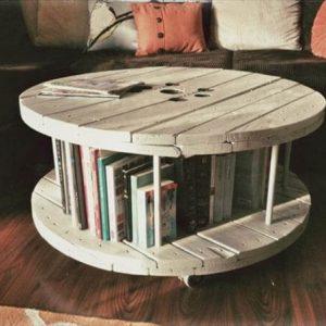 recycled pallet cable reel coffee table