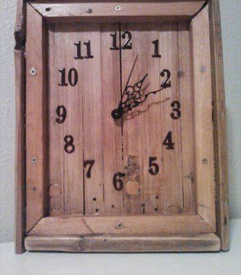 recycled pallet wall clock