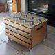upcycled crate ottoman with casters