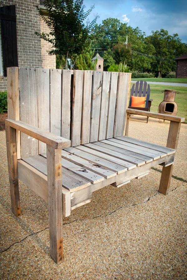 DIY Pallet Wood Bench - 101 Pallets
