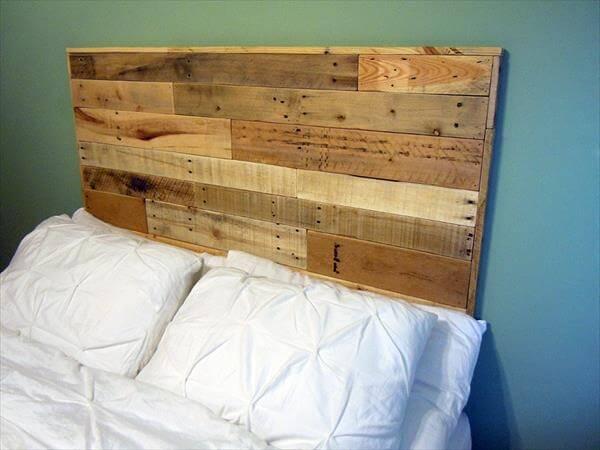Diy Queen Size Pallet Headboard 101, How To Make A Queen Bed Frame Out Of Pallets