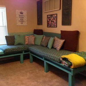 recycled pallet sectional bed