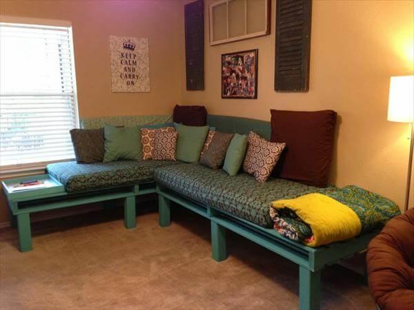 Diy Sectional Pallet Daybed 101 Pallets, Diy Twin Bed Sectional