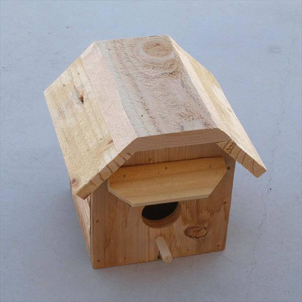 diy pallet rustic bird house