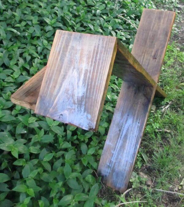 side table out of pallet wood