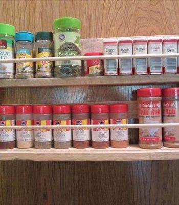 recycled pallet spice rack