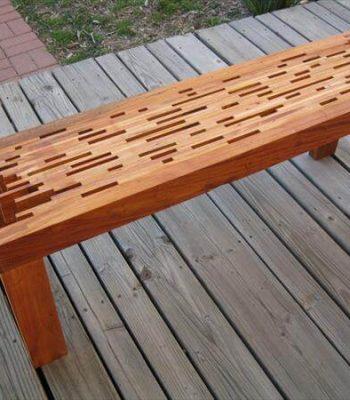 reclaimed pallet mahogany slats pallet bench