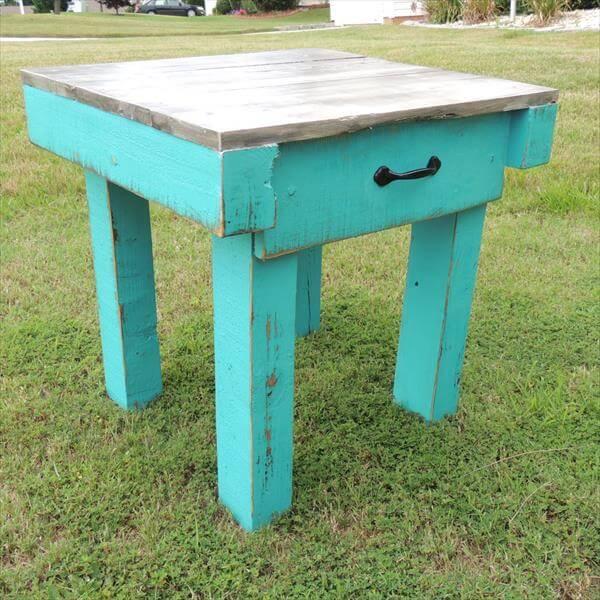 diy pallet end table and nightstand