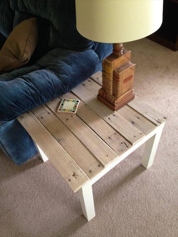 recycled pallet side table