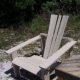 recycled pallet and wire spool adirondack chair