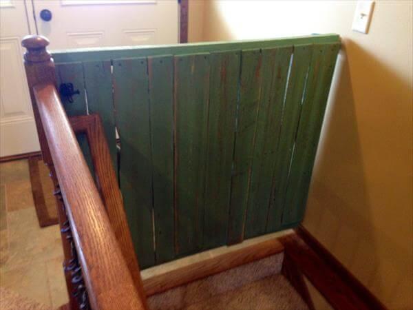 handcrafted pallet baby gate